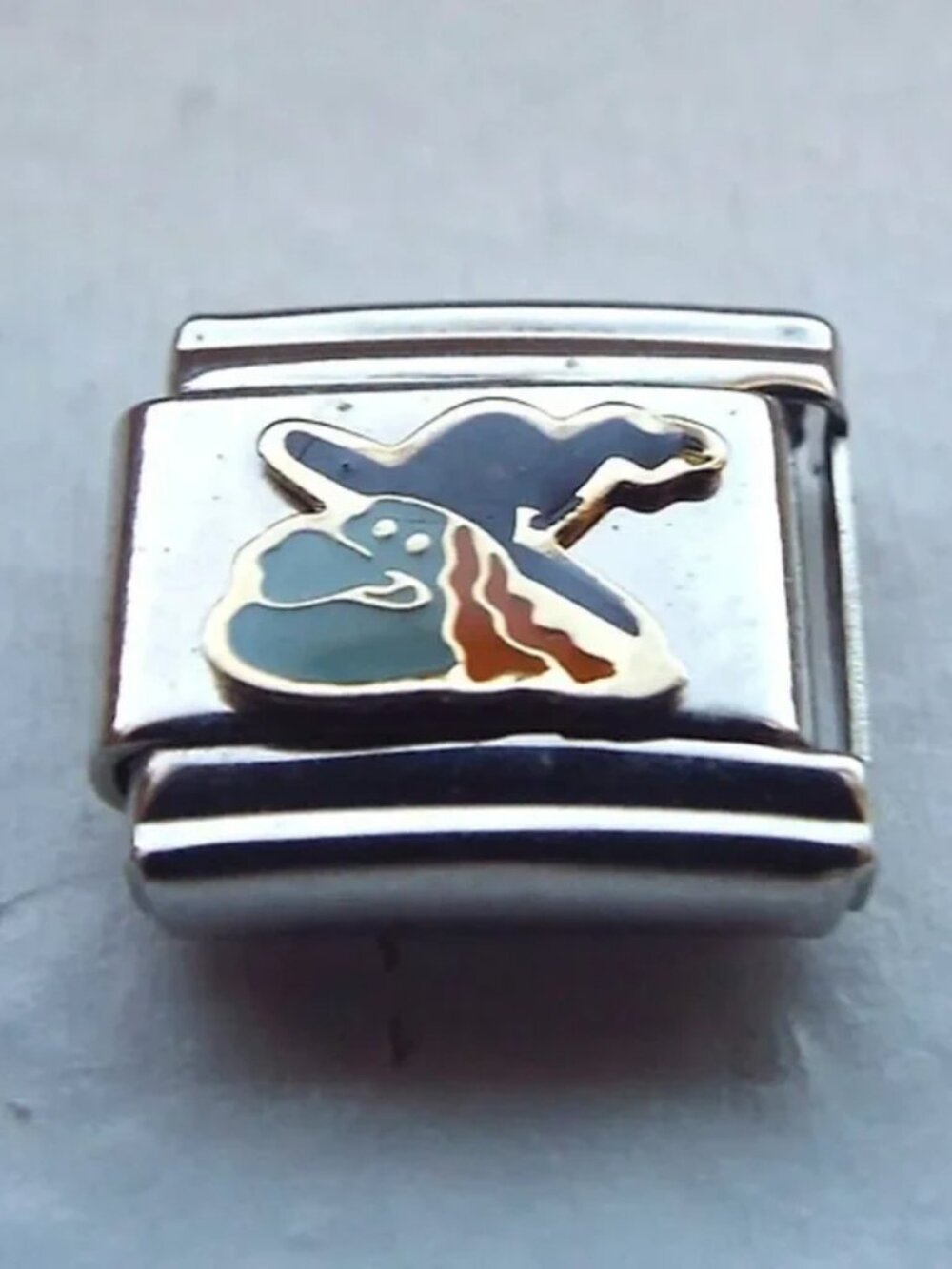Enamel Witch Hazel from Bugs Bunny 9mm stainless steel italian charm link new